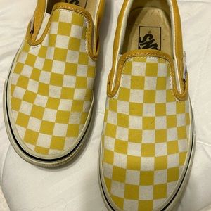Vans Classic Slip On Checkerboard Ochre